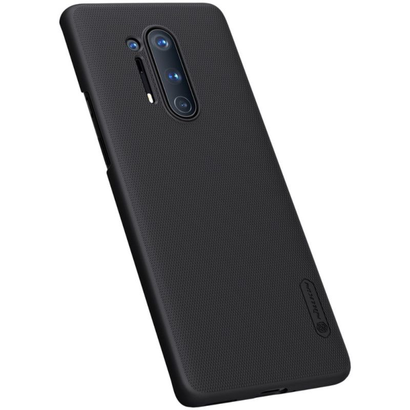 Hoesje voor OnePlus 8 Pro Rood Zwart Stijve Frosted Nillkin