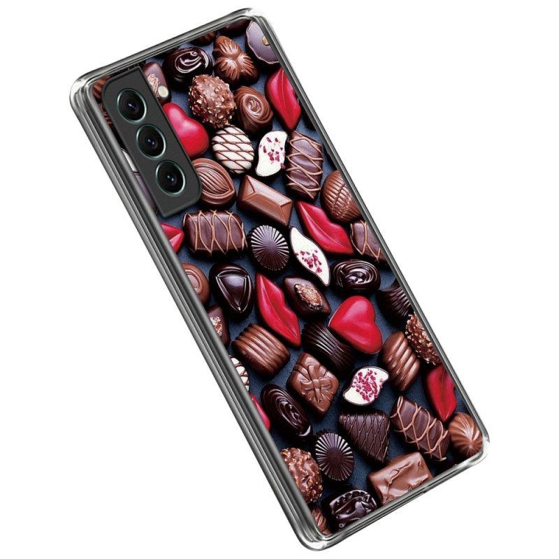 Hoesje voor Samsung Galaxy S23 Plus 5G Flexibele Chocolade