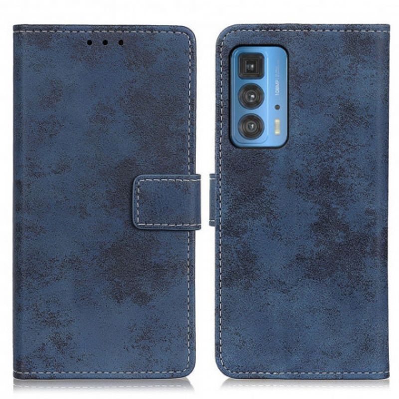 Bescherming Hoesje Motorola Edge 20 Pro Vintage Kunstleer