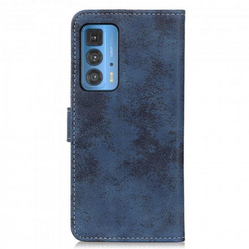 Bescherming Hoesje Motorola Edge 20 Pro Vintage Kunstleer