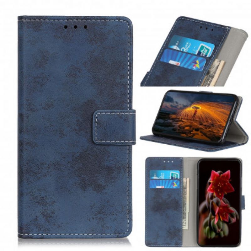 Bescherming Hoesje Motorola Edge 20 Pro Vintage Kunstleer