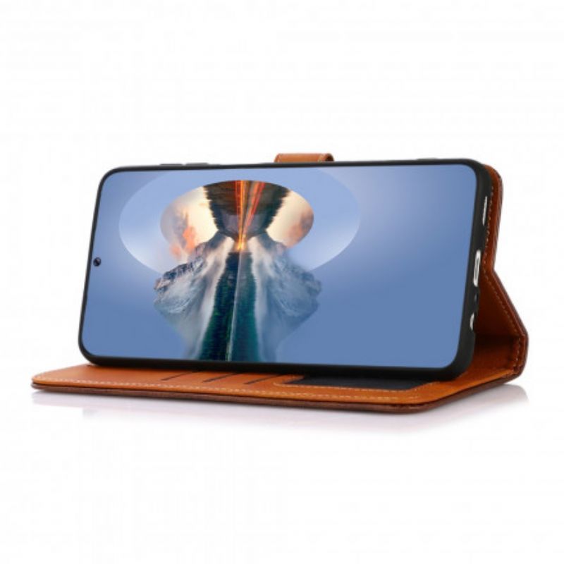 Flip Case Leren Motorola Edge 20 Pro Met Khazneh-riem