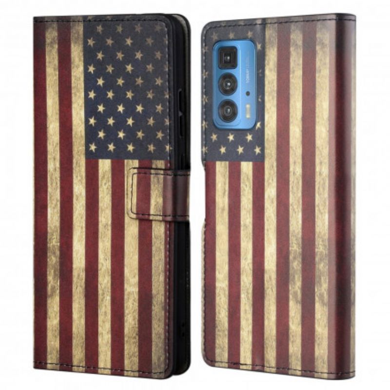 Folio-hoesje Motorola Edge 20 Pro Telefoonhoesje Amerikaanse Vlag