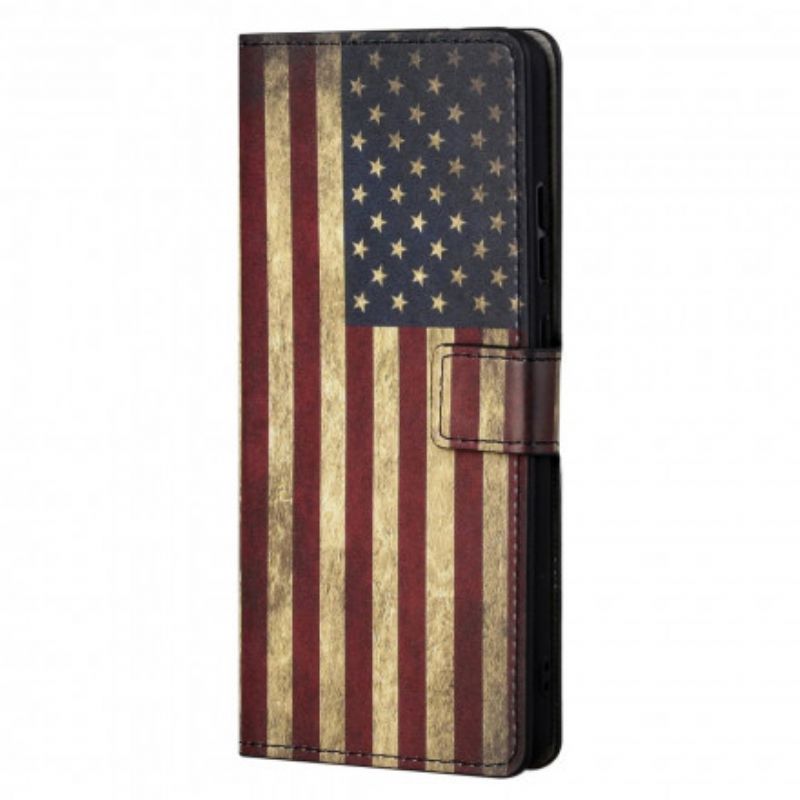 Folio-hoesje Motorola Edge 20 Pro Telefoonhoesje Amerikaanse Vlag