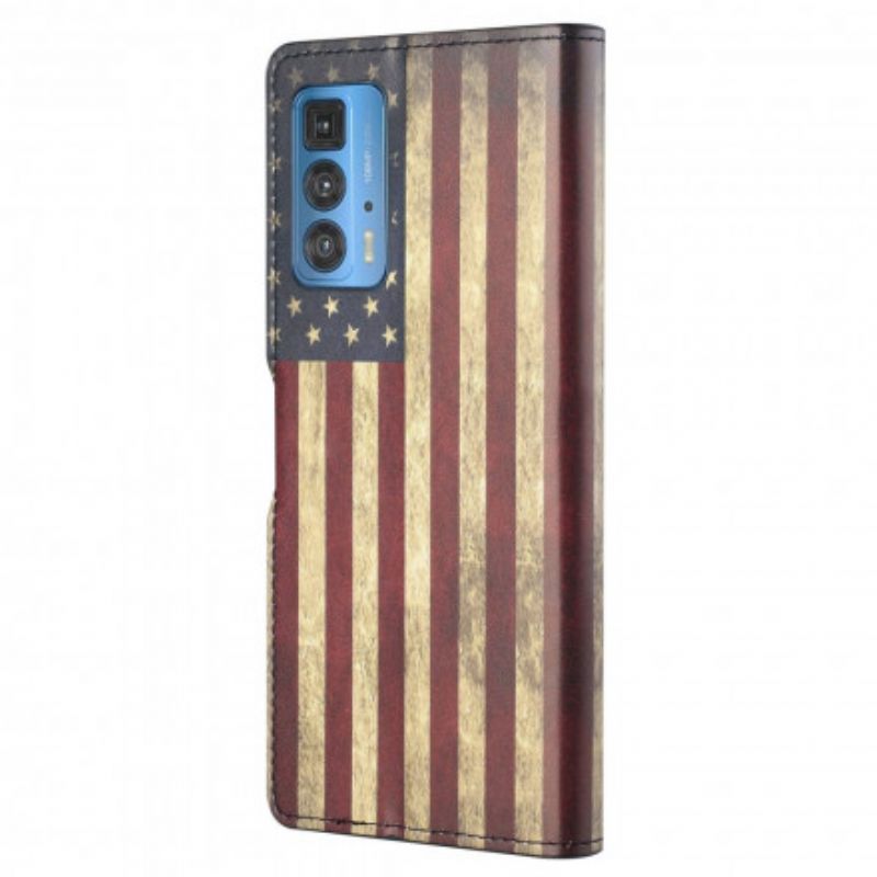 Folio-hoesje Motorola Edge 20 Pro Telefoonhoesje Amerikaanse Vlag