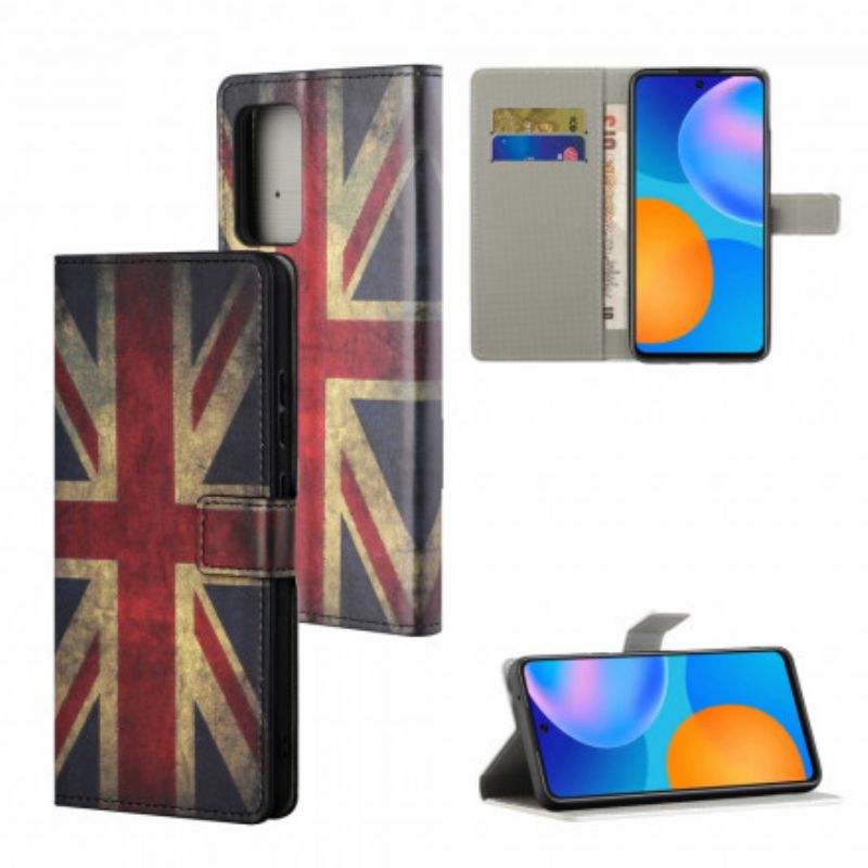 Leren Hoesje Motorola Edge 20 Pro Engelse Vlag Bescherming Hoesje