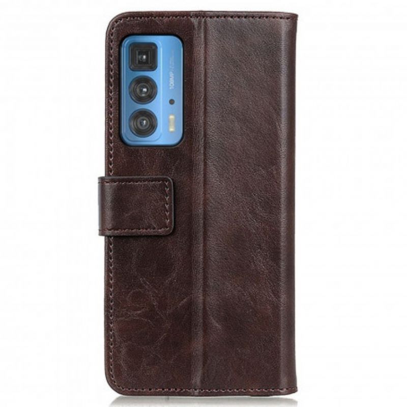 Leren Hoesje Motorola Edge 20 Pro Khazneh Elegantie Leerstijl Bescherming Hoesje