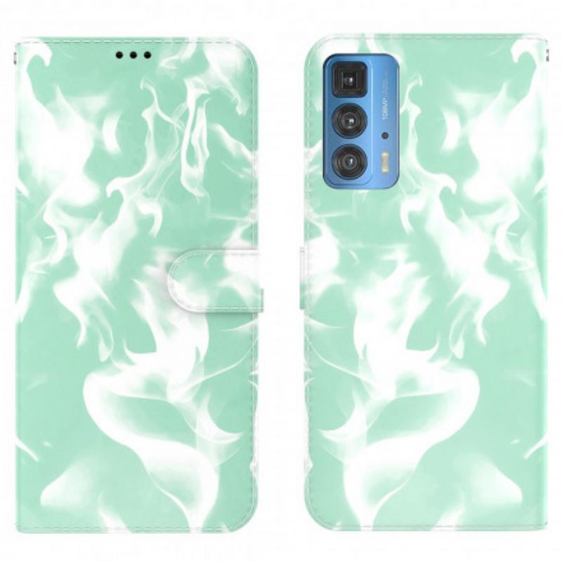 Leren Hoesje Voor Motorola Edge 20 Pro Abstract Patroon