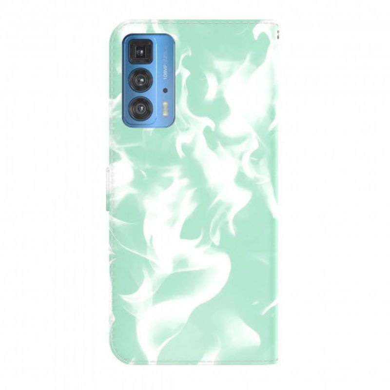 Leren Hoesje Voor Motorola Edge 20 Pro Abstract Patroon