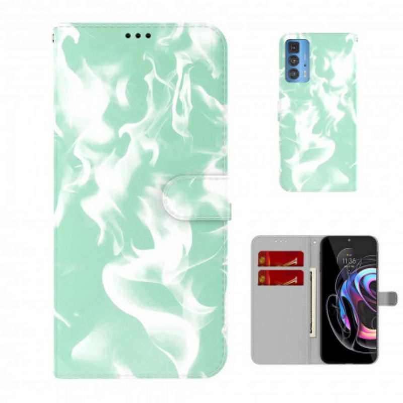 Leren Hoesje Voor Motorola Edge 20 Pro Abstract Patroon