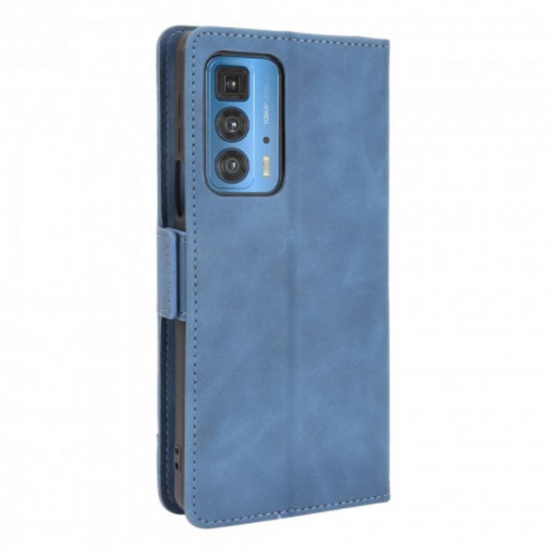 Leren Hoesje Voor Motorola Edge 20 Pro Eersteklas Multi-kaart