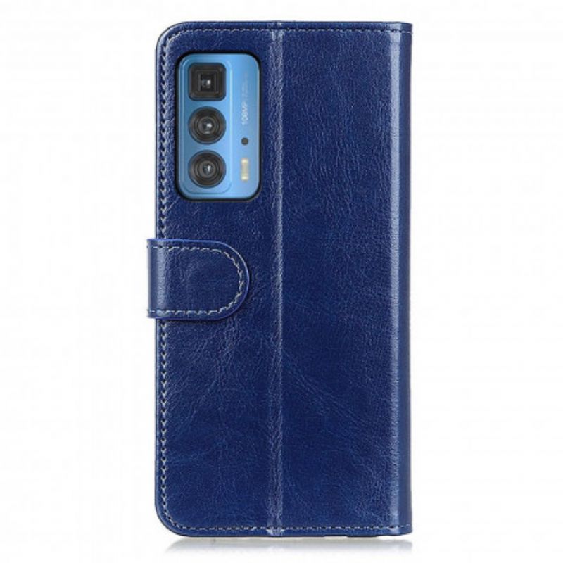 Leren Hoesje Voor Motorola Edge 20 Pro Glaciale Finesse