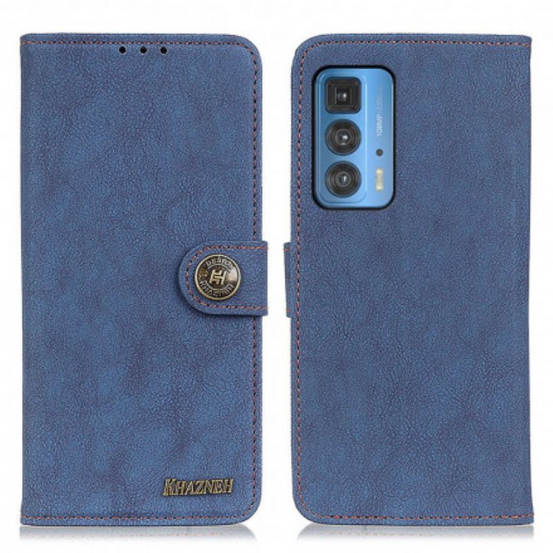 Leren Hoesje Voor Motorola Edge 20 Pro Khazneh Retro Splitleer