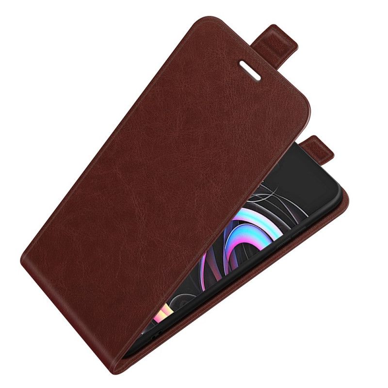 Leren Hoesje Voor Motorola Edge 20 Pro Lederen Effect Verticale Klep