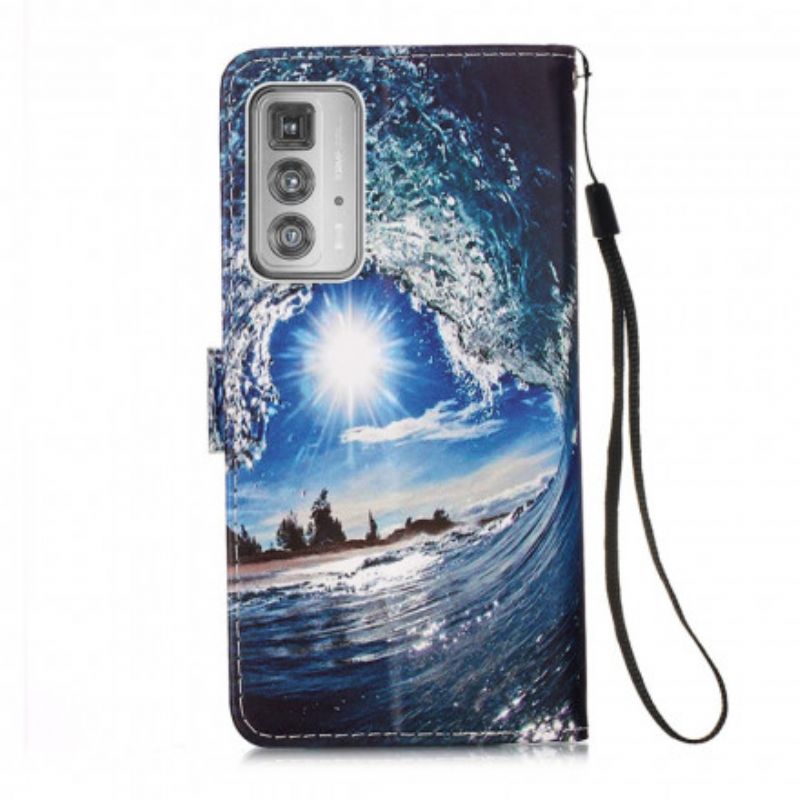 Leren Hoesje Voor Motorola Edge 20 Pro Love The Wave