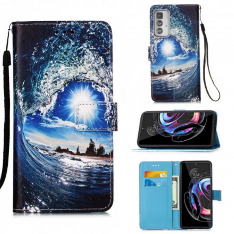 Leren Hoesje Voor Motorola Edge 20 Pro Love The Wave