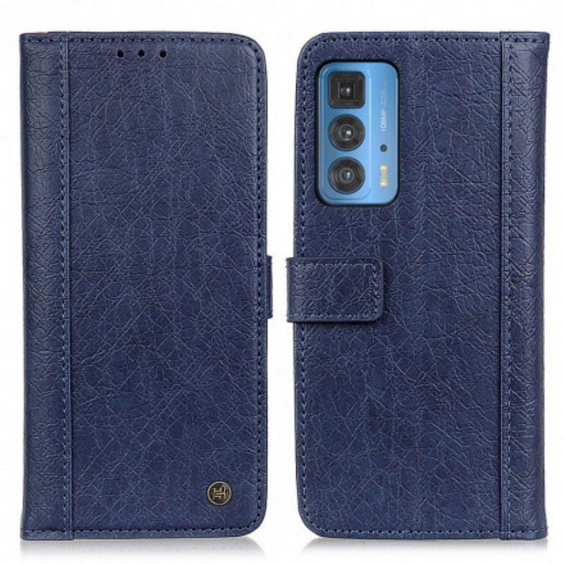 Leren Hoesje Voor Motorola Edge 20 Pro Neushoornstijl