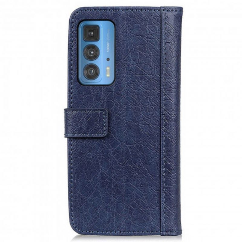 Leren Hoesje Voor Motorola Edge 20 Pro Neushoornstijl