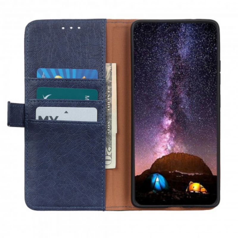 Leren Hoesje Voor Motorola Edge 20 Pro Neushoornstijl