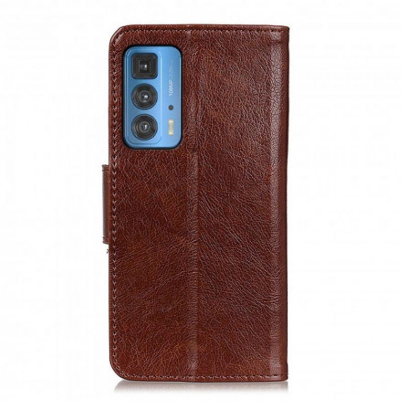 Leren Hoesje Voor Motorola Edge 20 Pro Split Nappaleder