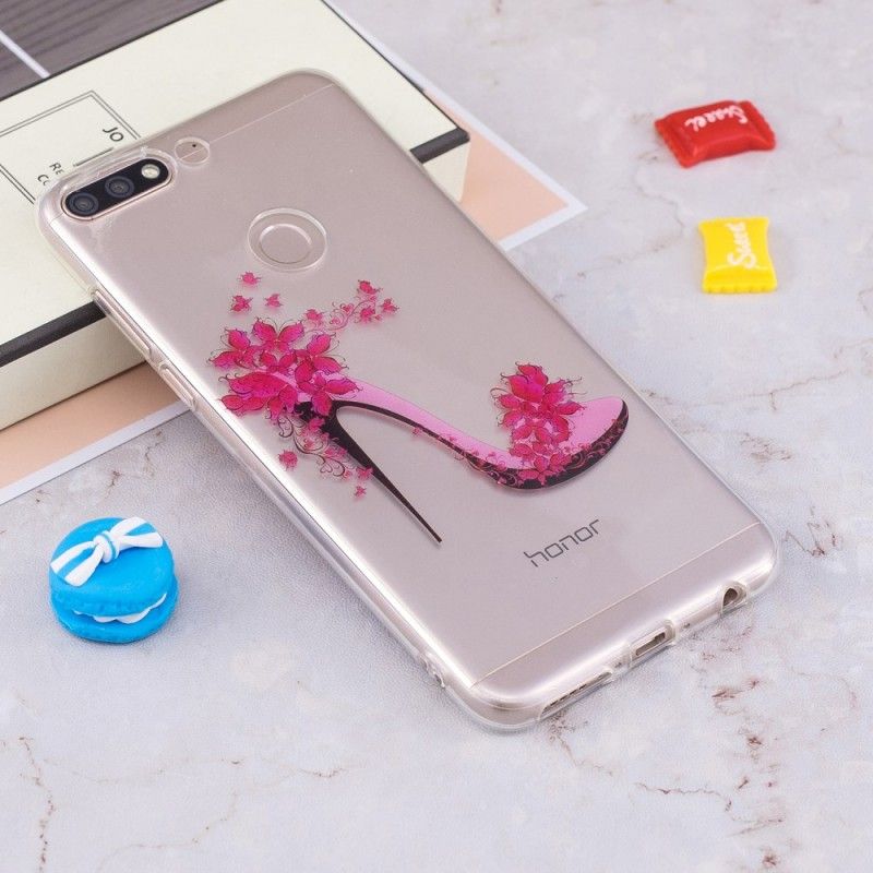 Cover Hoesje Honor 7C Telefoonhoesje Transparante Solitaire Pompen