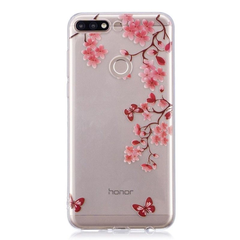 Hoesje voor Honor 7C Transparant Bloeiende Boom