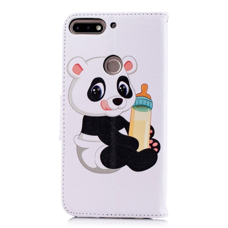 Leren Hoesje Honor 7C Babypanda