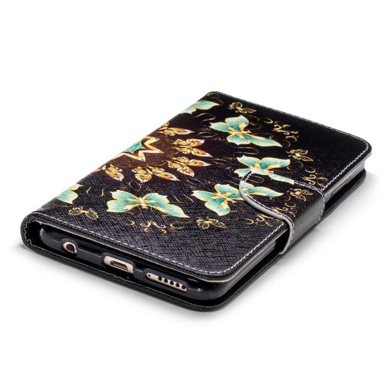 Leren Hoesje Honor 7C Vlinder Mandala