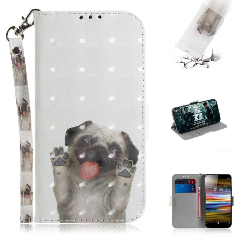 Cover Folio-hoesje Sony Xperia L3 Telefoonhoesje Hou Van Mijn Hond Met String