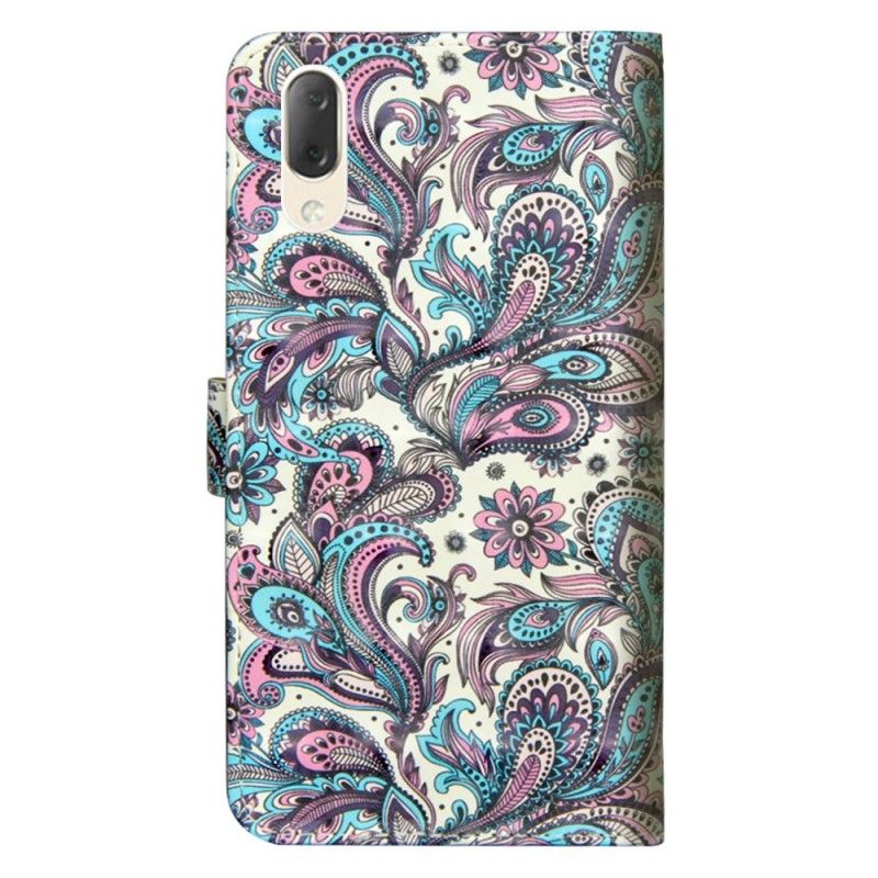 Leren Hoesje Sony Xperia L3 Bloemen Met Een Patroon