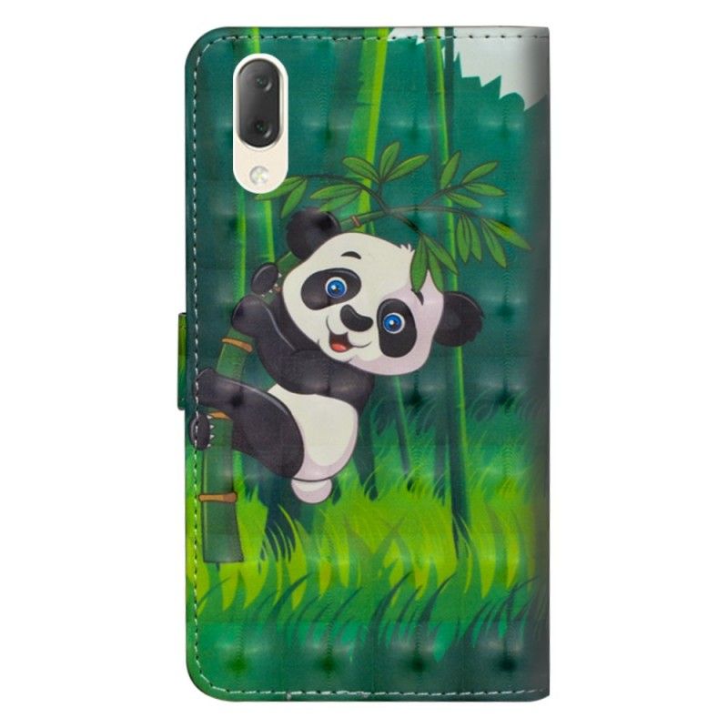 Leren Hoesje Sony Xperia L3 Panda En Bamboe