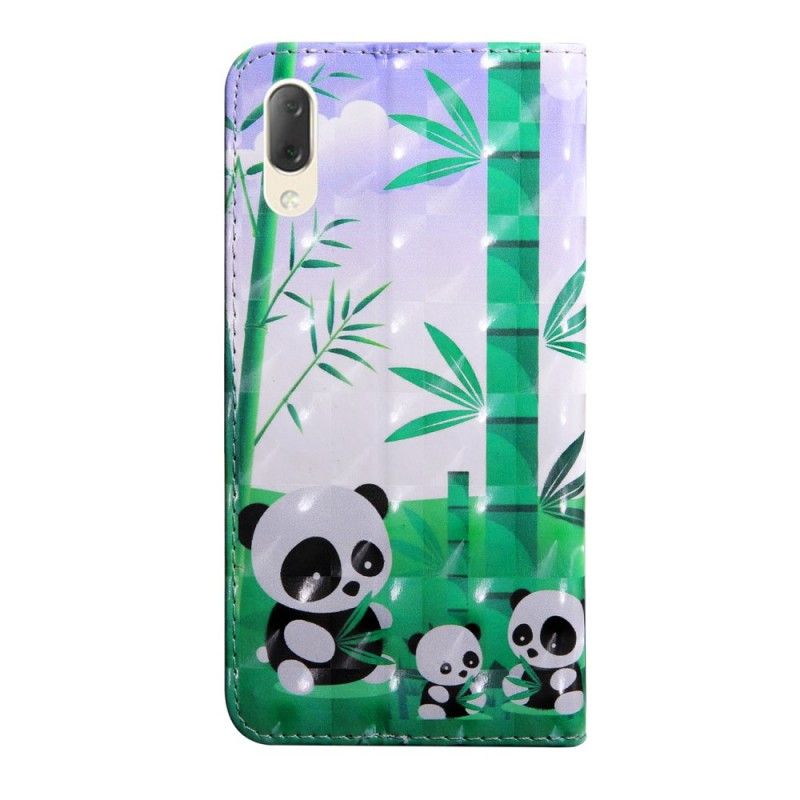 Leren Hoesje Sony Xperia L3 Pandafamilie