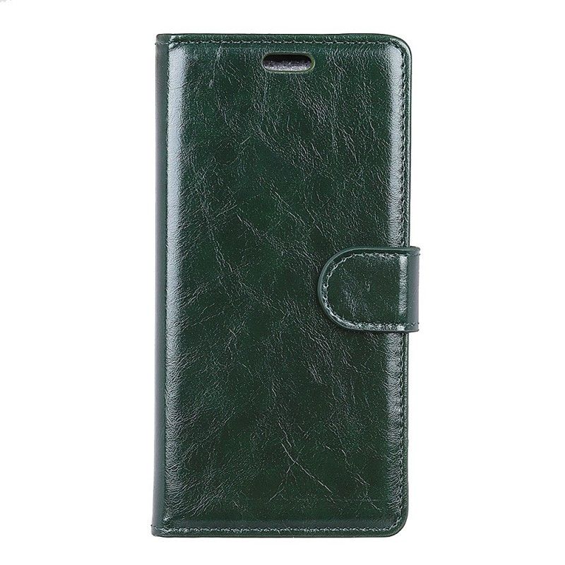 Leren Hoesje voor Sony Xperia L3 Zwart Rond Glanzend Leereffect