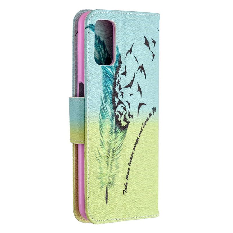 Flip Case Leren Oppo A72 Leer Veer Te Vliegen