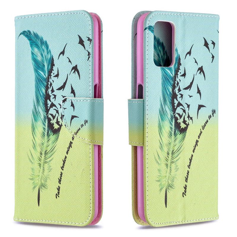 Flip Case Leren Oppo A72 Leer Veer Te Vliegen