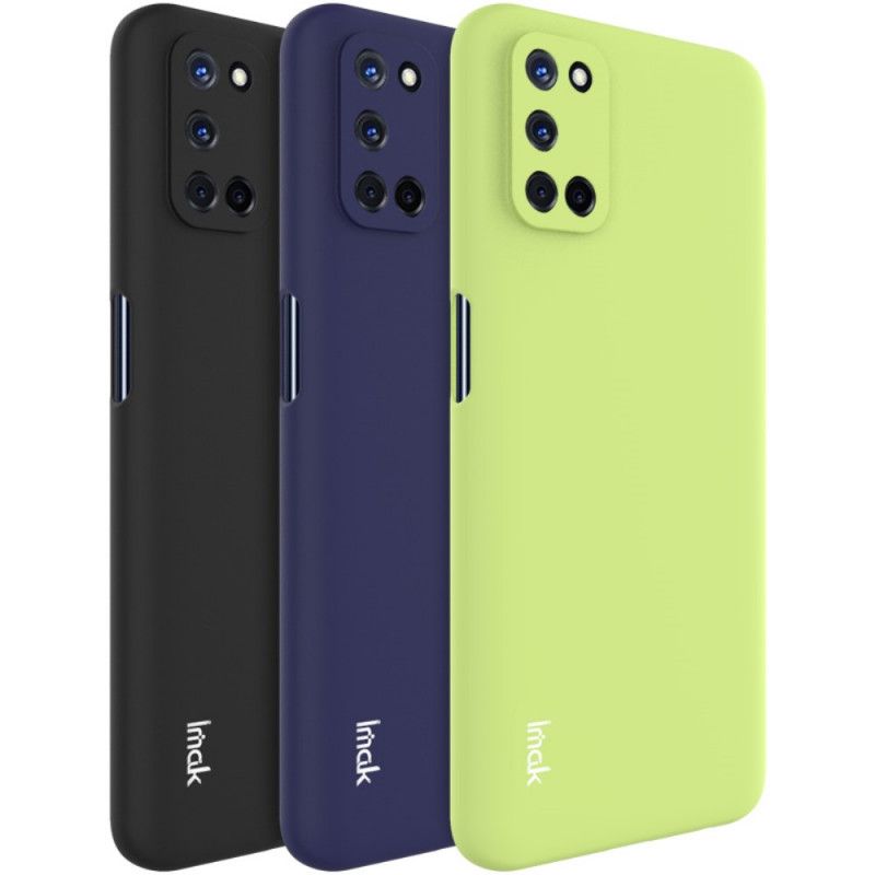 Hoesje Oppo A72 Donkerblauw Zwart Uc-1 Serie Siliconen Mat Imak