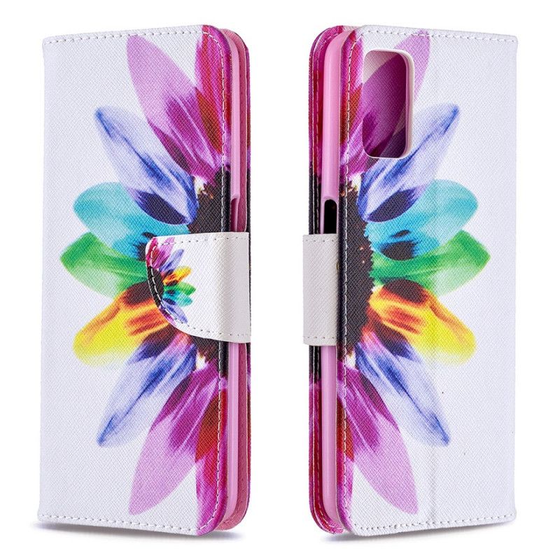 Leren Hoesje Oppo A72 Aquarelbloem