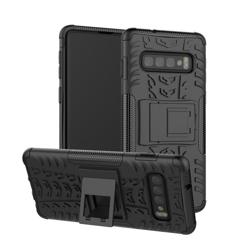 Case Hoesje Samsung Galaxy S10 Plus Wit Zwart Telefoonhoesje Ultrabestendig