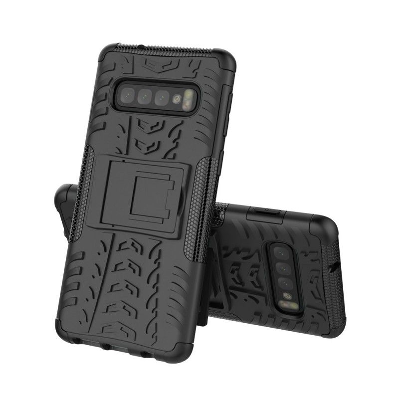 Case Hoesje Samsung Galaxy S10 Plus Wit Zwart Telefoonhoesje Ultrabestendig