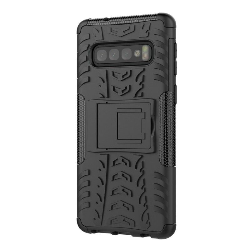 Case Hoesje Samsung Galaxy S10 Plus Wit Zwart Telefoonhoesje Ultrabestendig