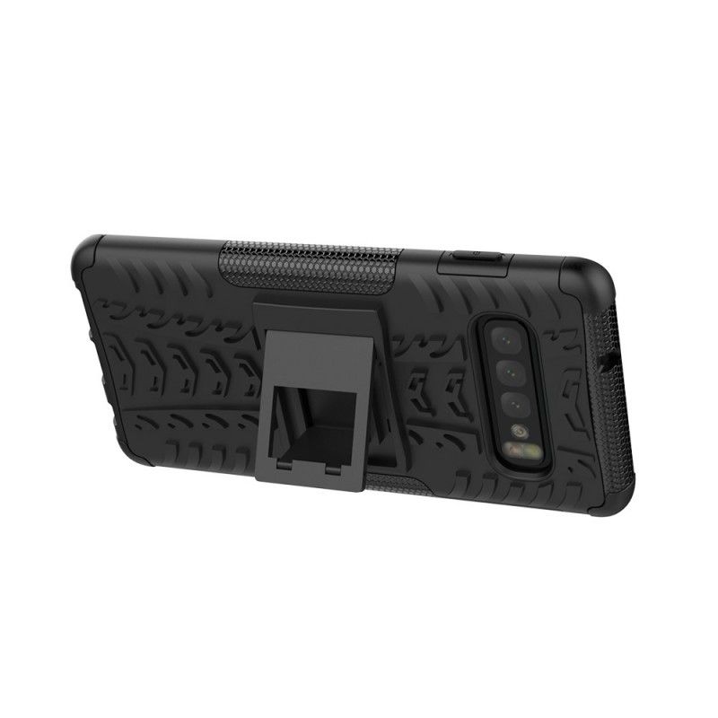 Case Hoesje Samsung Galaxy S10 Plus Wit Zwart Telefoonhoesje Ultrabestendig