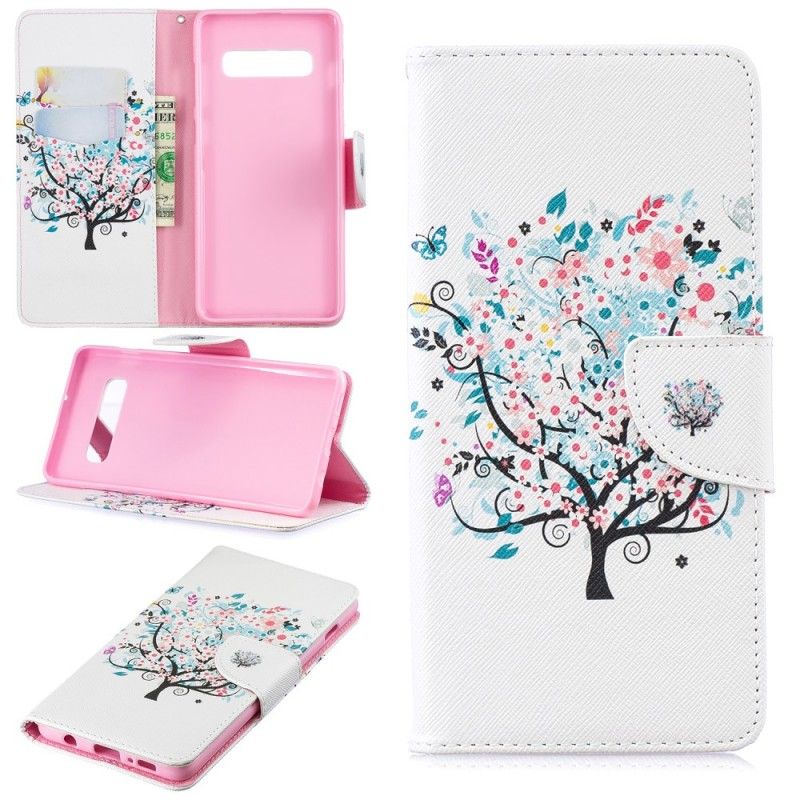 Cover Folio-hoesje Samsung Galaxy S10 Plus Telefoonhoesje Bloemrijke Boom