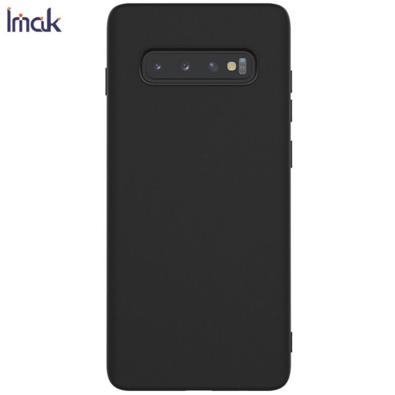 Cover Hoesje Samsung Galaxy S10 Plus Donkerblauw Zwart Telefoonhoesje Uc-1 Serie Siliconen Mat Imak