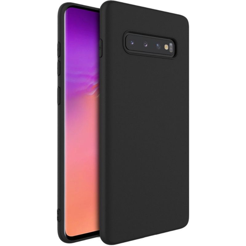 Cover Hoesje Samsung Galaxy S10 Plus Donkerblauw Zwart Telefoonhoesje Uc-1 Serie Siliconen Mat Imak