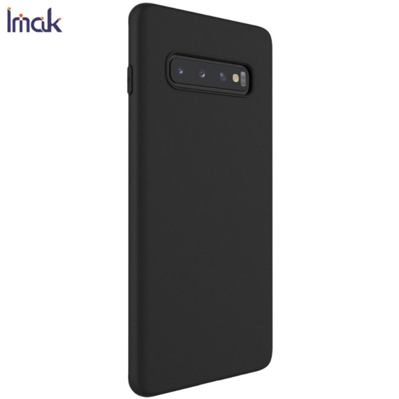 Cover Hoesje Samsung Galaxy S10 Plus Donkerblauw Zwart Telefoonhoesje Uc-1 Serie Siliconen Mat Imak