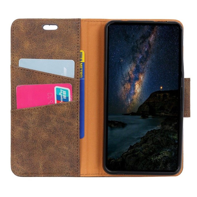 Flip Case Leren Samsung Galaxy S10 Plus Flap Retro Kunstleer