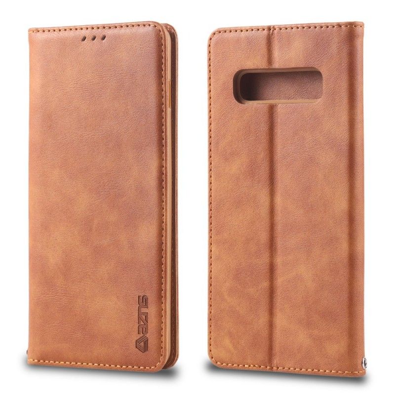 Folio-hoesje Samsung Galaxy S10 Plus Rood Zwart Retro Azns