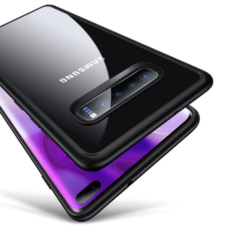 Hoesje Samsung Galaxy S10 Plus Donkerblauw Rood Usams Mant-Serie