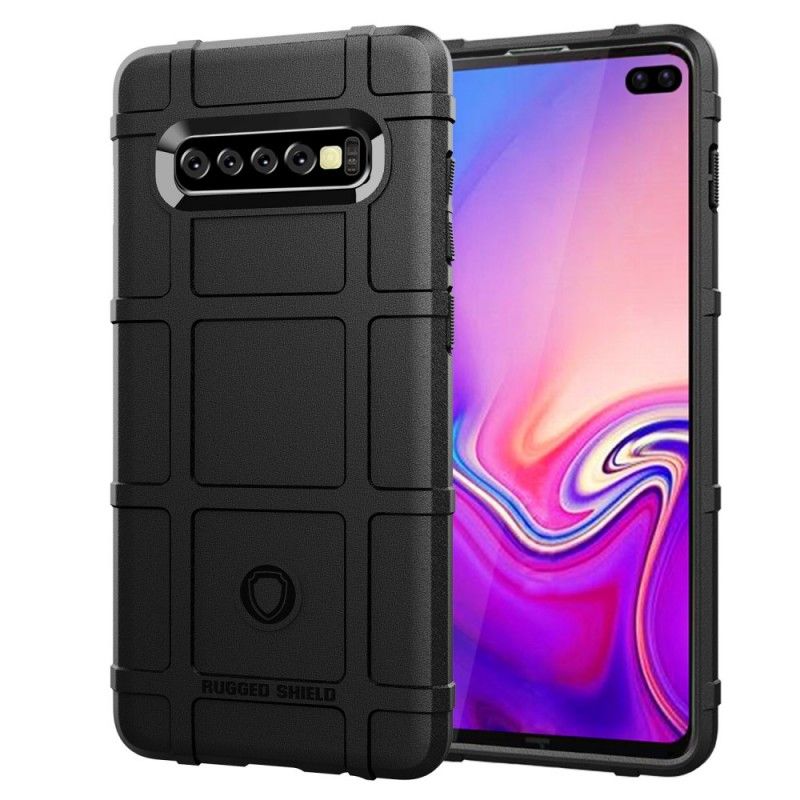 Hoesje Samsung Galaxy S10 Plus Grijs Zwart Robuust Schild