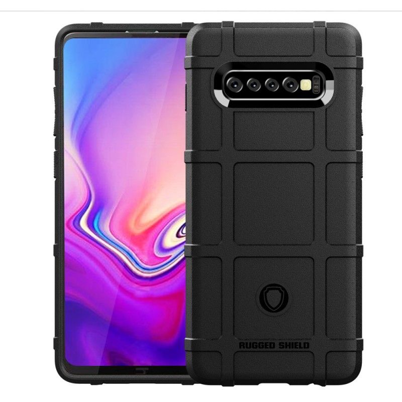 Hoesje Samsung Galaxy S10 Plus Grijs Zwart Robuust Schild